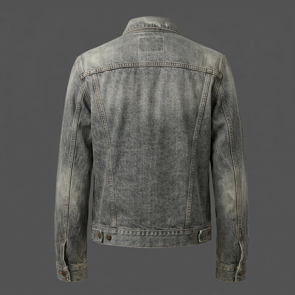 Men’s Vintage Grey Washed Denim Jacket