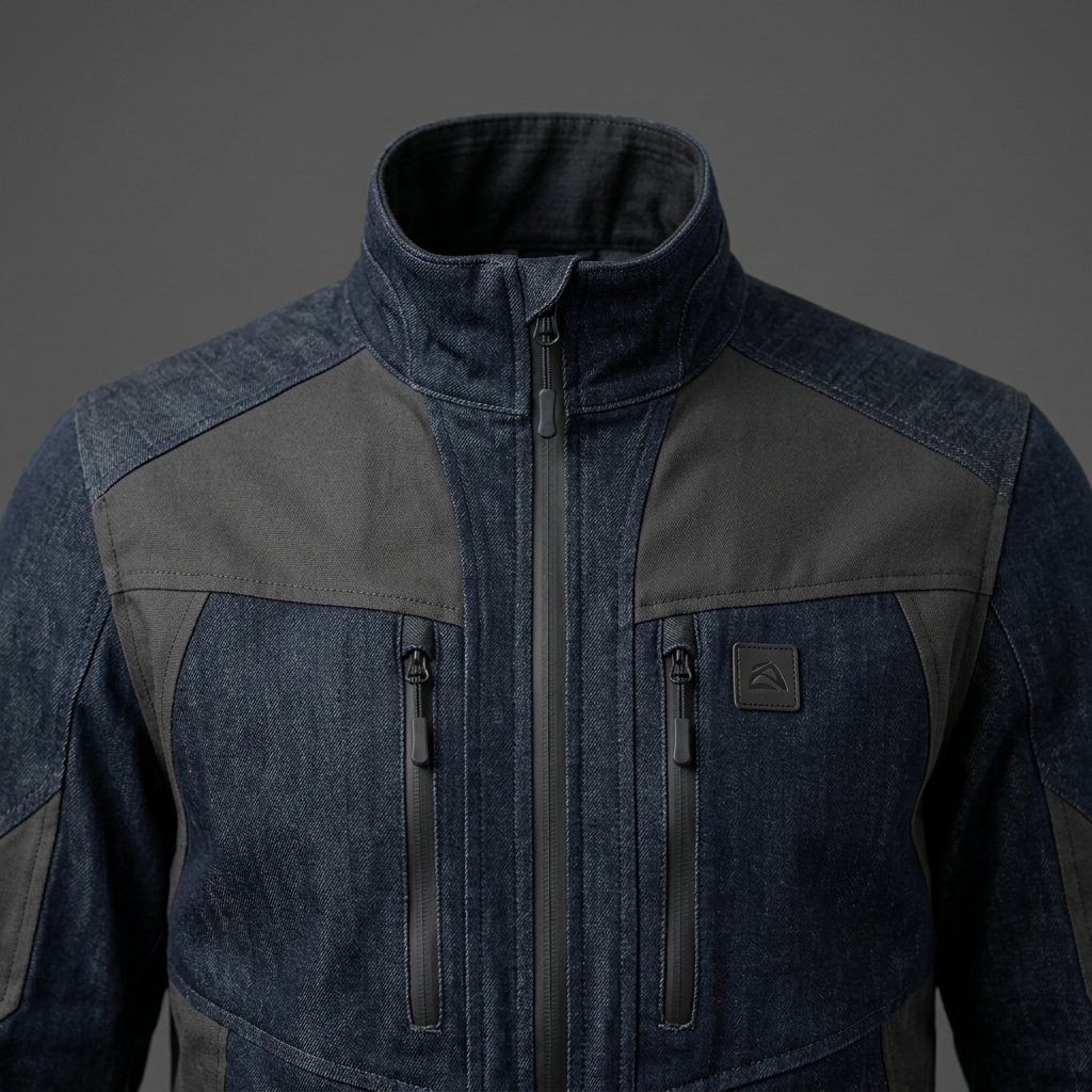 Men’s Dark Blue Denim Utility Jacket Men’s Dark Blue Denim Utility Jacket