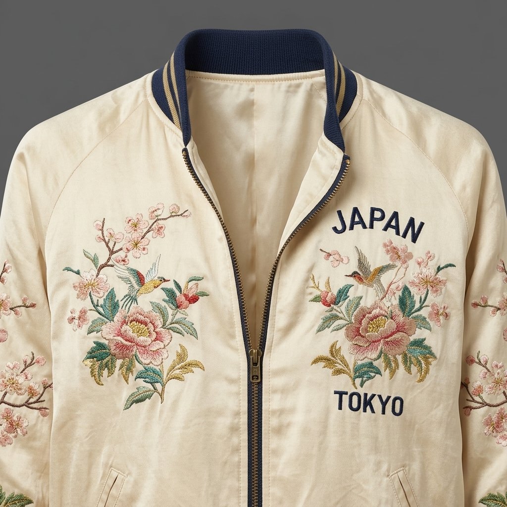 Men’s Vintage Japanese Tiger Embroidered Sukajan Bomber Jacket Men’s Japanese Tiger Sukajan Bomber Jacket