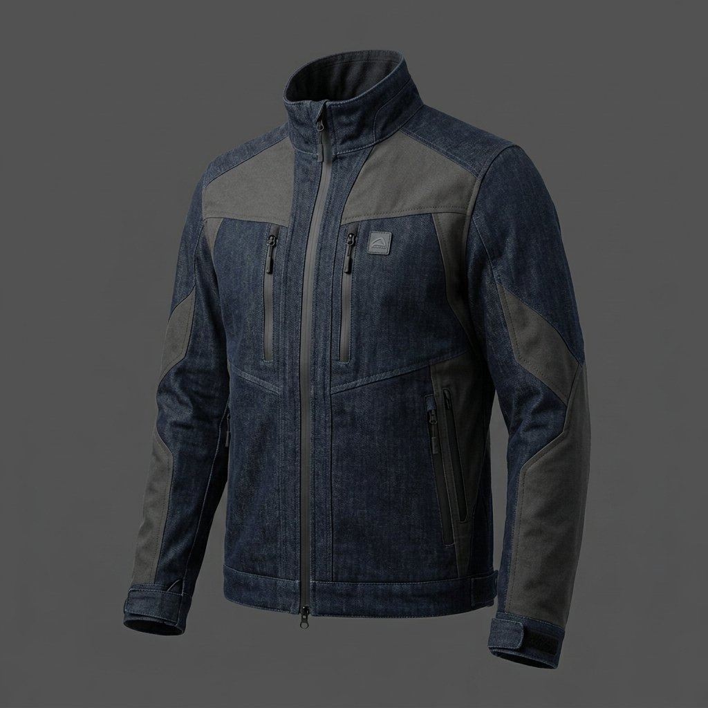 Men’s Dark Blue Denim Utility Jacket Men’s Dark Blue Denim Utility Jacket