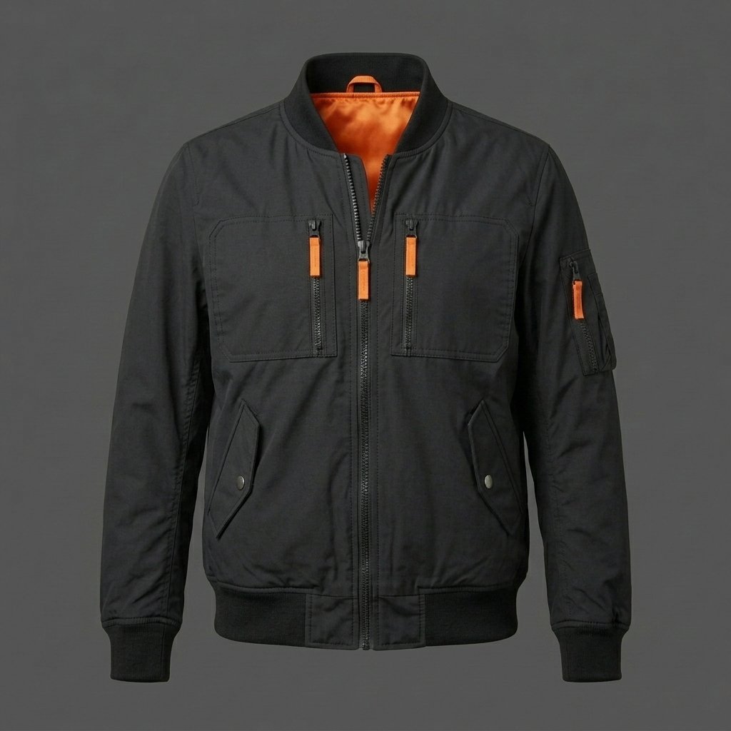 Men’s Black Utility Bomber Jacket